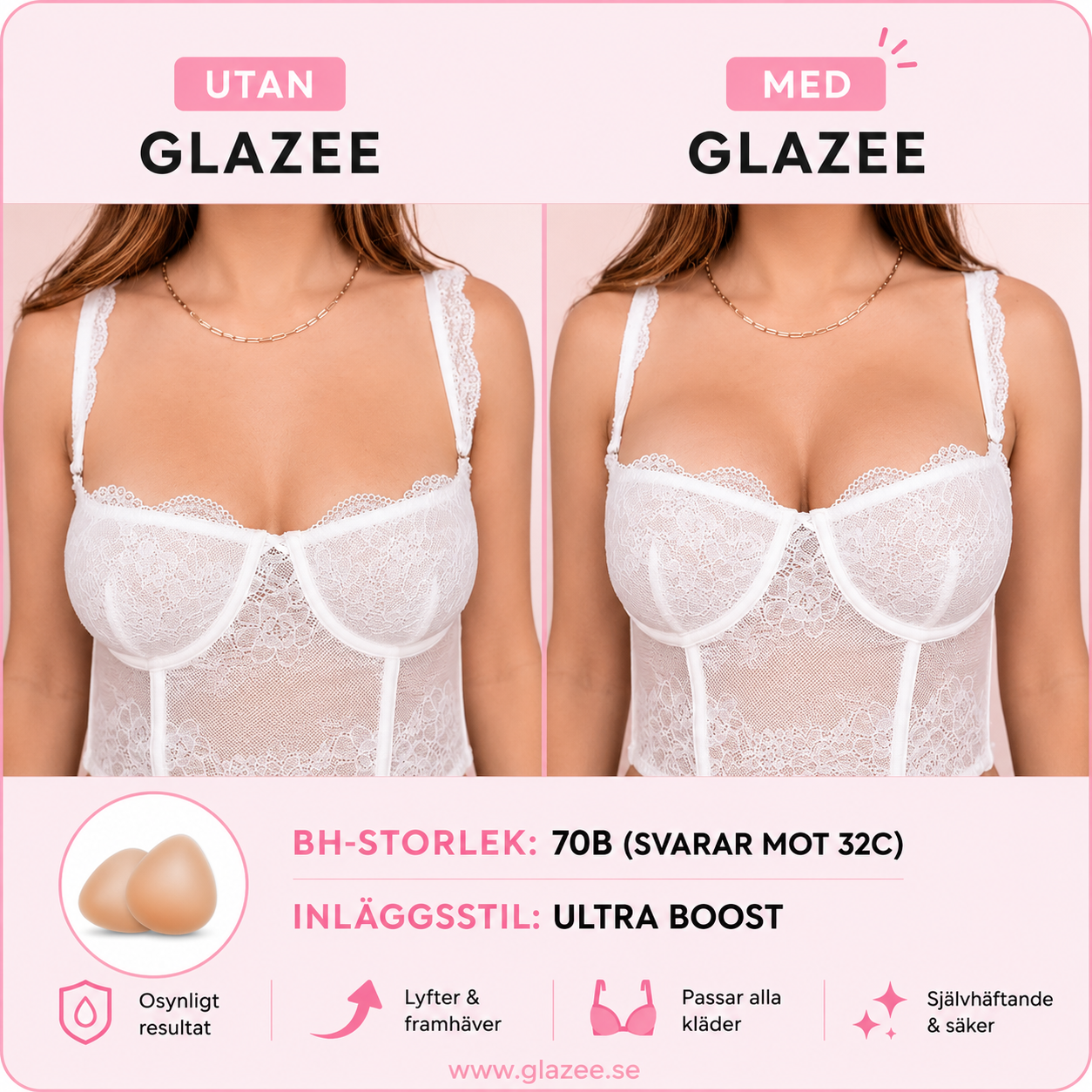 Glazee - Usynlig push-up