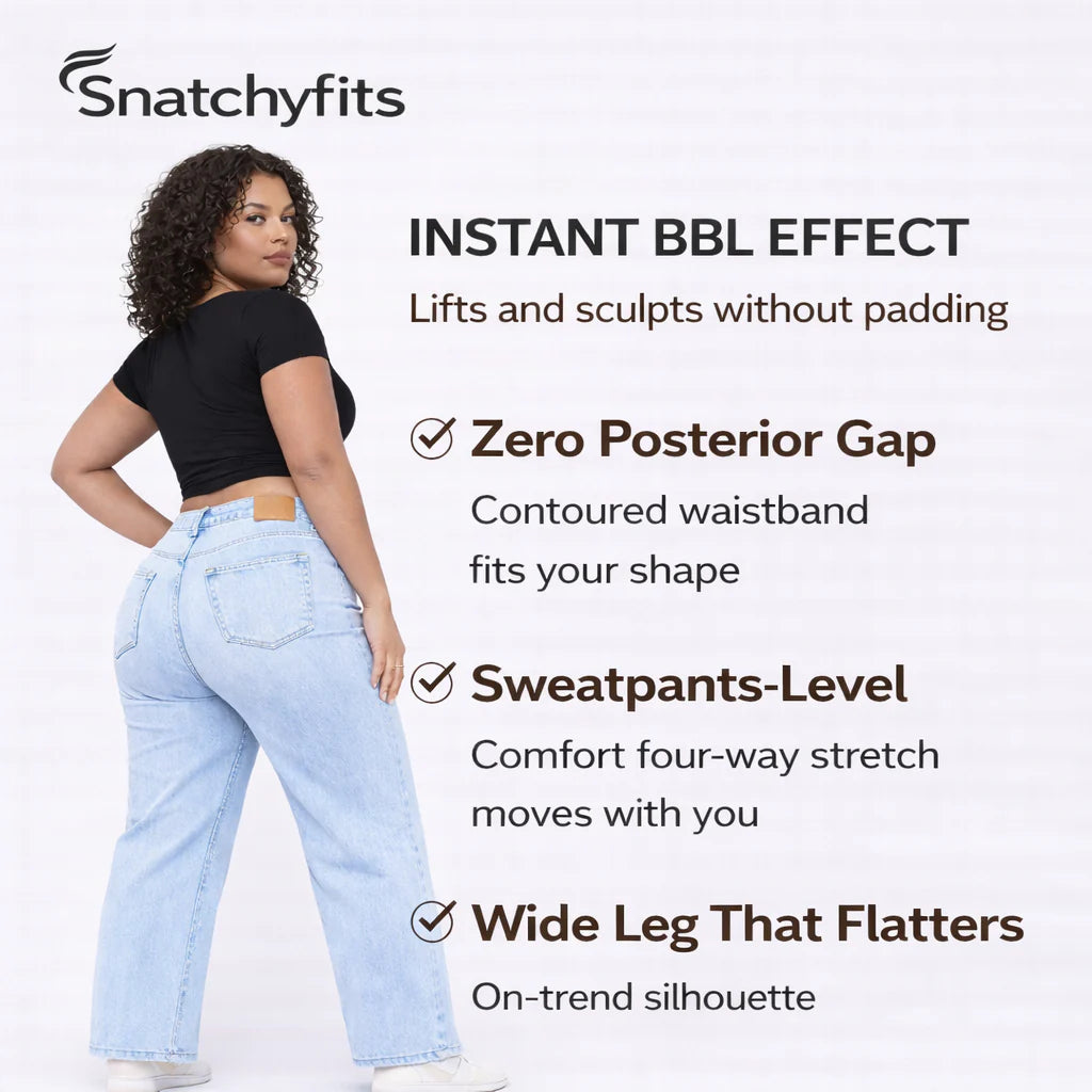 Glazee™ BBL Wide Leg Jeans
