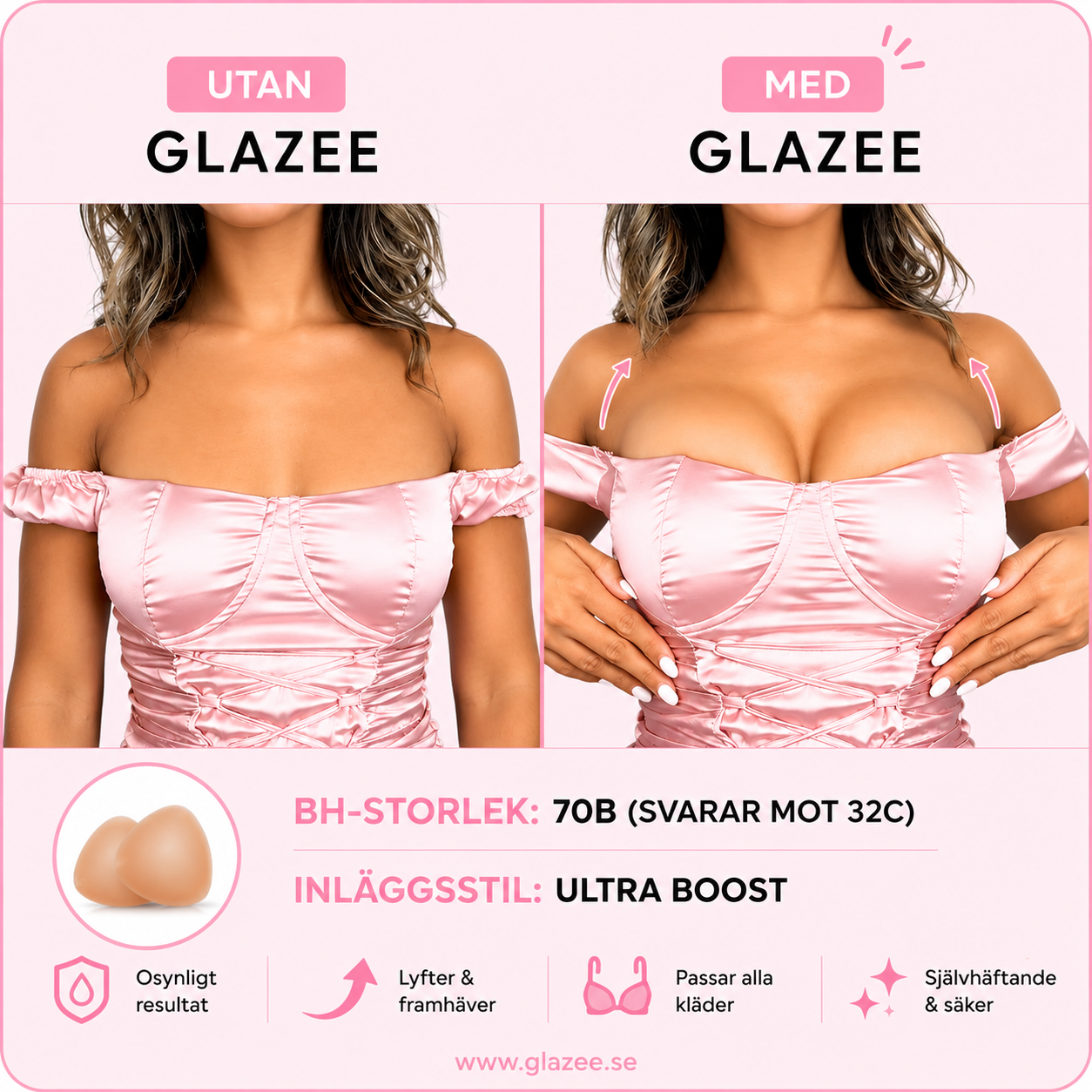 Glazee - Usynlig push-up